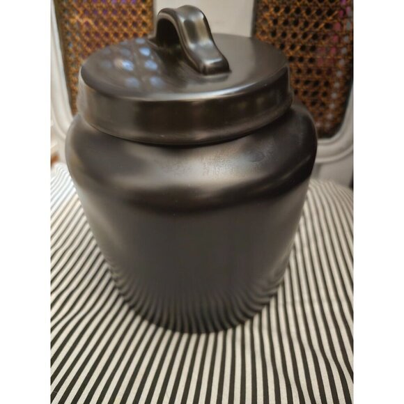 NWT Rae Dunn Halloween Boo Black Chubby Canister Farmhouse - Picture 7 of 13